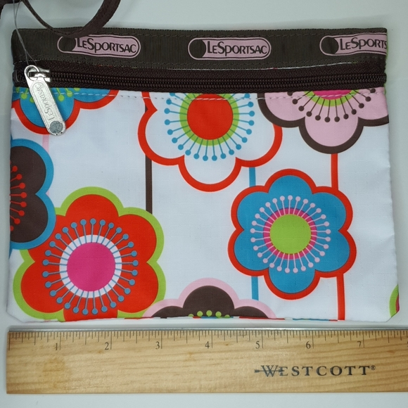 Lesportsac Graphic Flowers Classic Crossbody / Hobo Bag - Picture 3 of 12